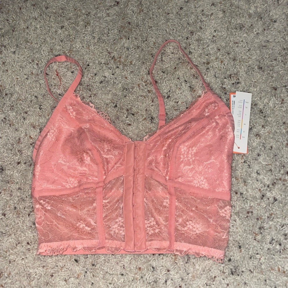 Pink corset top